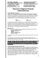 Preview for 73 page of Panasonic KX-TS3282B Operating Instructions Manual