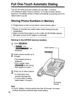 Preview for 18 page of Panasonic KX-TS400-W Operating Instructions Manual