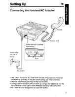 Предварительный просмотр 7 страницы Panasonic KX-TS401W - Speakerphone Operating Instructions Manual