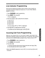 Предварительный просмотр 25 страницы Panasonic KX-TS401W - Speakerphone Operating Instructions Manual