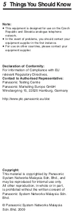 Предварительный просмотр 7 страницы Panasonic KX-TS520FX User Manual