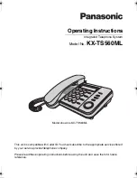 Preview for 1 page of Panasonic KX-TS560ML Operating Instructions Manual