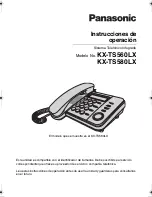 Предварительный просмотр 1 страницы Panasonic KX-TS580LX, KX-TS560LX Instrucciones De Operación