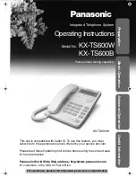 Panasonic KX-TS600B Operating Instructions Manual preview