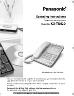 Preview for 1 page of Panasonic KX-TS620 Operating Instructions Manual