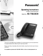 Предварительный просмотр 1 страницы Panasonic KX-TS620CB Operating Instructions Manual