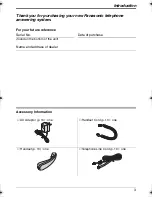 Предварительный просмотр 3 страницы Panasonic KX-TS620CB Operating Instructions Manual