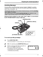 Предварительный просмотр 17 страницы Panasonic KX-TS620CB Operating Instructions Manual