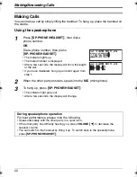 Предварительный просмотр 22 страницы Panasonic KX-TS620CB Operating Instructions Manual