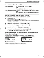 Предварительный просмотр 23 страницы Panasonic KX-TS620CB Operating Instructions Manual