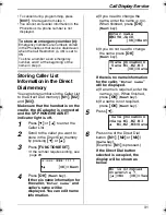 Предварительный просмотр 31 страницы Panasonic KX-TS620CB Operating Instructions Manual