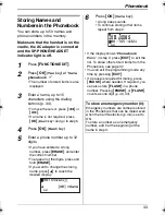 Предварительный просмотр 33 страницы Panasonic KX-TS620CB Operating Instructions Manual