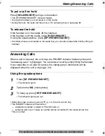 Предварительный просмотр 23 страницы Panasonic KX-TS620W Operating Instructions Manual