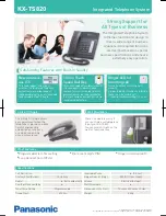 Preview for 2 page of Panasonic KX-TS820 Specifications