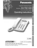 Предварительный просмотр 1 страницы Panasonic KX-TSC14W - KX TSC14 Corded Phone Operating Instructions Manual