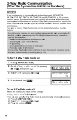 Preview for 46 page of Panasonic KX-TSC909CID Operating Instructions Manual