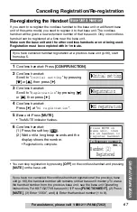 Preview for 67 page of Panasonic KX-TSC909CID Operating Instructions Manual