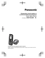 Preview for 1 page of Panasonic KX-TU301 E Operating Instructions Manual