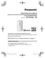 Preview for 1 page of Panasonic KX-TU329FXME Operating Instructions Manual