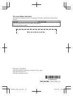 Preview for 64 page of Panasonic KX-TU329FXME Operating Instructions Manual