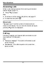 Preview for 21 page of Panasonic KX-TU446 Operating Instructions Manual