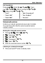 Preview for 22 page of Panasonic KX-TU446 Operating Instructions Manual