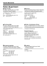 Preview for 71 page of Panasonic KX-TU446 Operating Instructions Manual