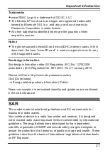 Preview for 21 page of Panasonic KX-TU456 EX Operating Instructions Manual