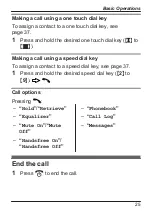 Preview for 25 page of Panasonic KX-TU456 EX Operating Instructions Manual