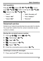 Preview for 27 page of Panasonic KX-TU456 EX Operating Instructions Manual