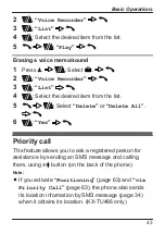 Preview for 43 page of Panasonic KX-TU456 EX Operating Instructions Manual