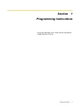 Preview for 7 page of Panasonic KX-TVM50 Programming Manual