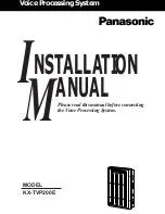 Preview for 1 page of Panasonic KX-TVP200E Installation Instructions Manual