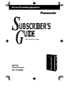 Panasonic KX-TVP200E Subscriber'S Manual preview