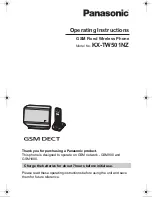 Preview for 1 page of Panasonic KX-TW501NZ Operating Instructions Manual