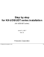 Предварительный просмотр 1 страницы Panasonic KX-UDS Series Step By Step Installation