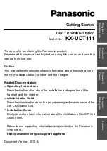 Preview for 1 page of Panasonic KX-UDT111 Getting Started