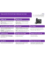 Preview for 1 page of Panasonic KX-UT113 Quick Reference User Manual