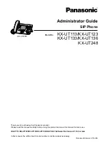 Preview for 1 page of Panasonic KX-UT248-B Administration Manual