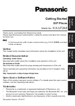 Preview for 1 page of Panasonic KX-UT248 Getting Started