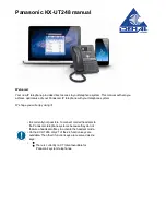 Preview for 1 page of Panasonic KX-UT248 Manual