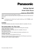 Preview for 1 page of Panasonic KX-UT670 Getting Started Manual