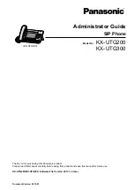 Panasonic KX-UTG200 Setup Manual preview