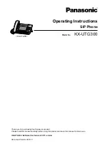 Panasonic KX-UTG300 Operating Instructions Manual preview