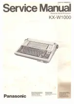 Panasonic KX-W1000 Service Manual preview