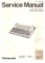 Preview for 1 page of Panasonic KX-W1000 Service Manual