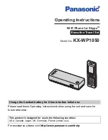 Предварительный просмотр 1 страницы Panasonic KX WP1050 Operating Instructions Manual