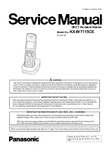 Preview for 1 page of Panasonic KX-WT115CE Service Manual