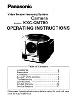 Panasonic KXCCM780 - VIDEO TELCONFERENCI Operating Instructions Manual preview