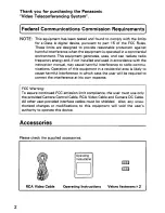 Предварительный просмотр 2 страницы Panasonic KXCCM780 - VIDEO TELCONFERENCI Operating Instructions Manual